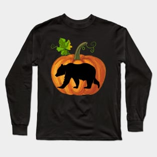 Bear in pumpkin Long Sleeve T-Shirt